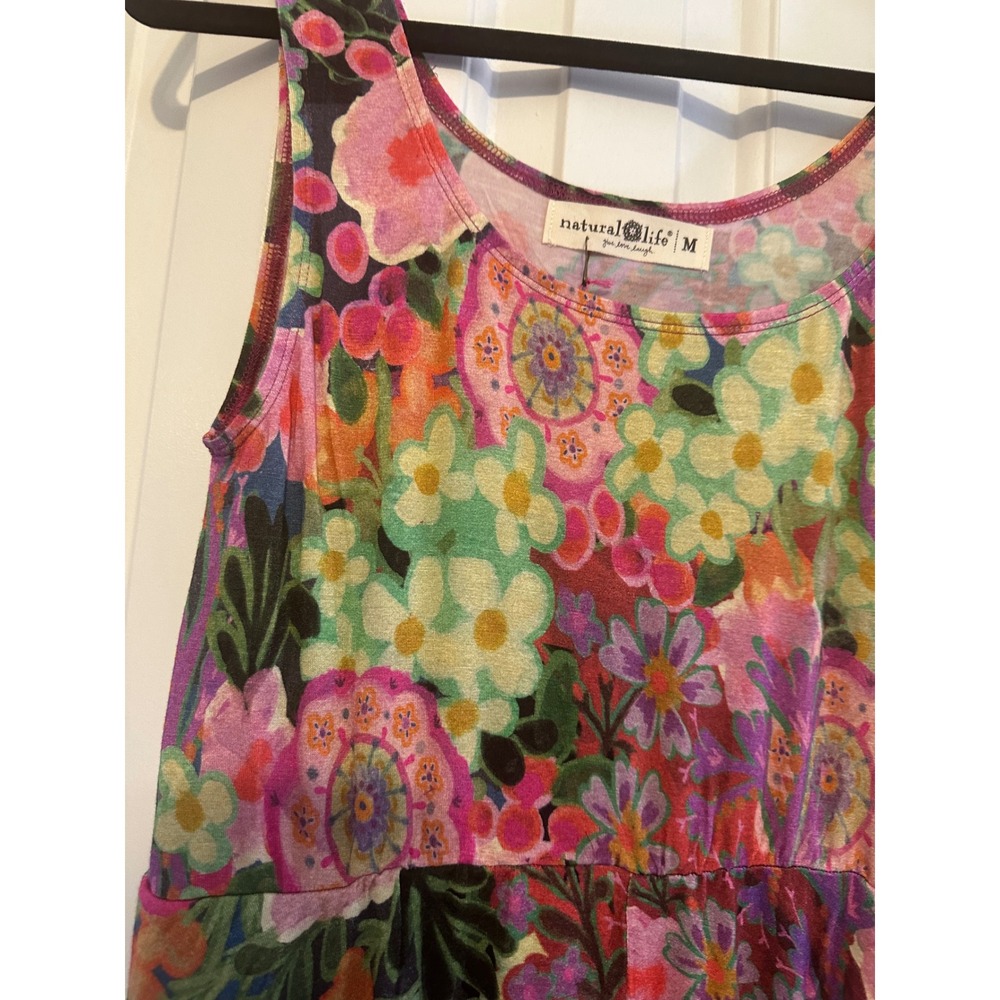 Natural Life Opal "ButterSoft" Ballet Dress - Pink Painted Garden Floral NWT Med - Picture 4 of 7